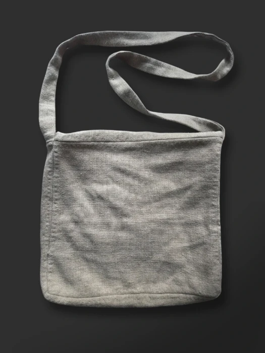 Średniowieczna torba pielgrzymka lniana z klapą –  Bestiae Silvae