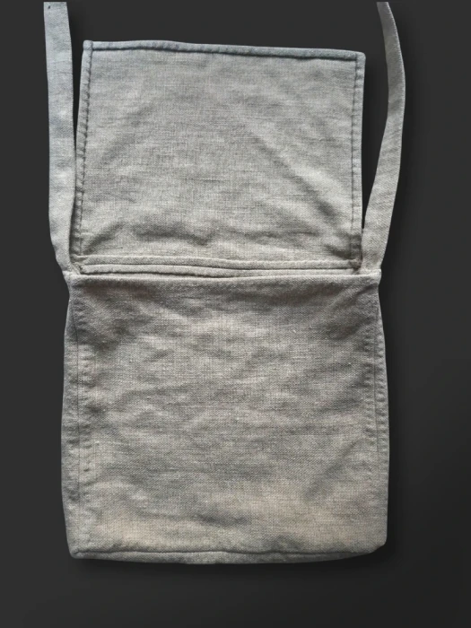 Średniowieczna torba pielgrzymka lniana z klapą –  Bestiae Silvae