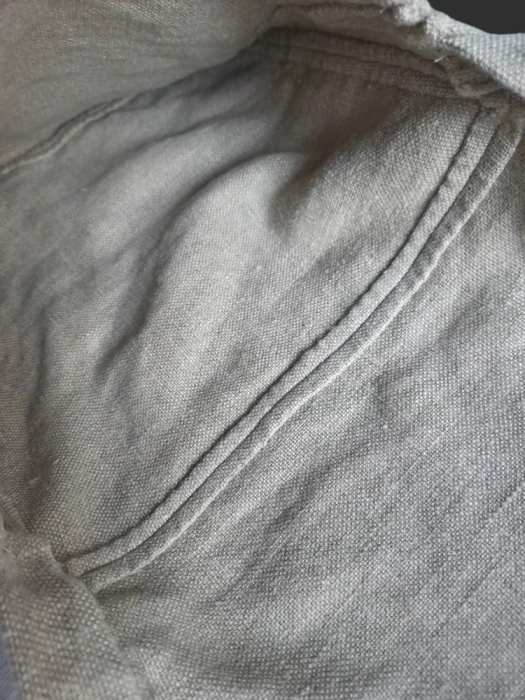 Średniowieczna torba pielgrzymka lniana z klapą – detale wykoania - Bestiae Silvae