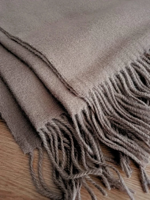 Koc wełniany jasny brąz